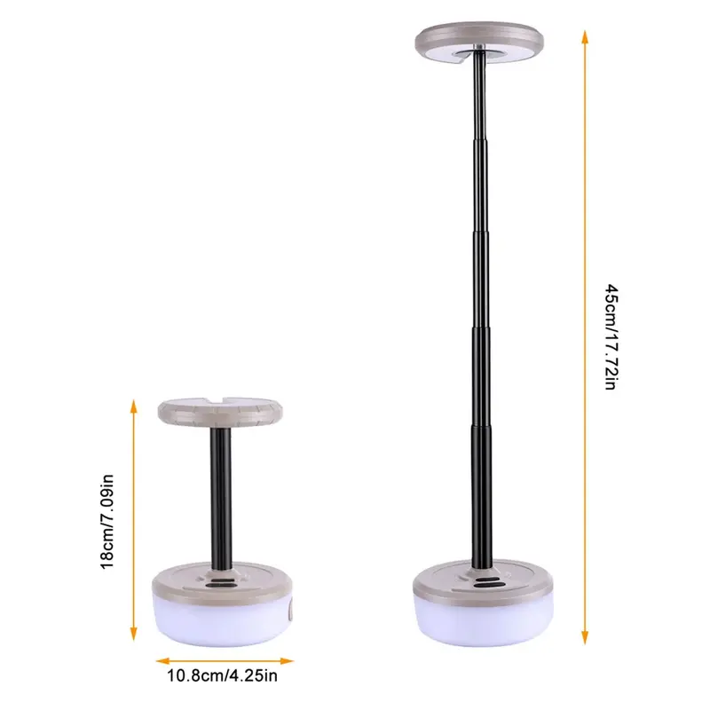 Kampio Campinglamp - Oplaadbaar USB, RGB Verlichting, Compact