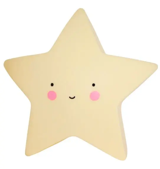 Kawaii lampje ster (geel)