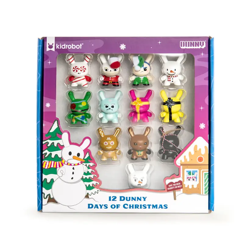 Kidrobot Dunny 12 Days of Christmas 4 cm Vinyl Art Figure Set