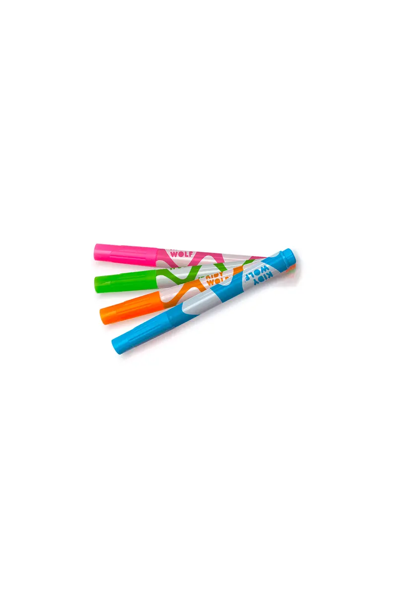 Kidywolf - marker blue green orange pink
