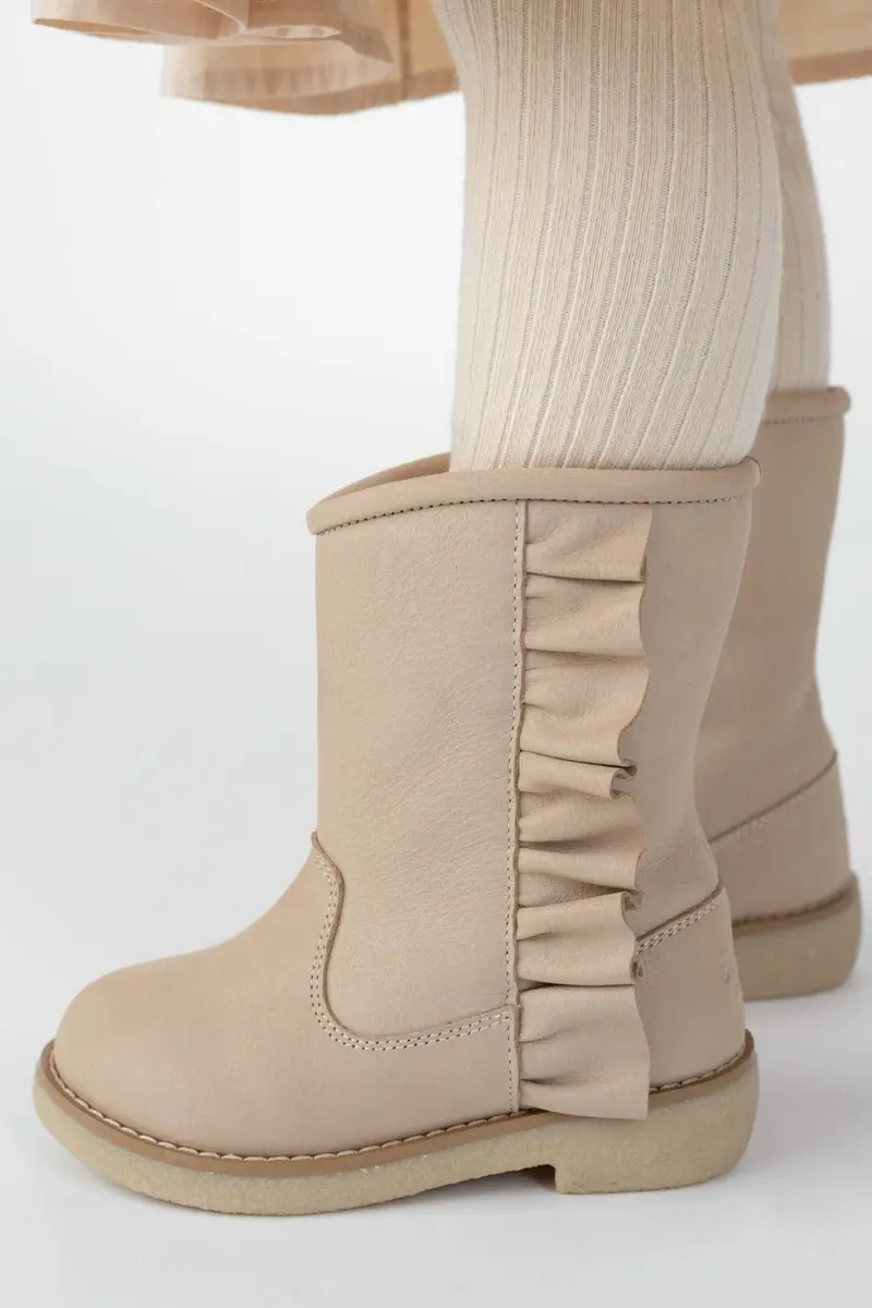 Kirsti Boots - Ivory Leather