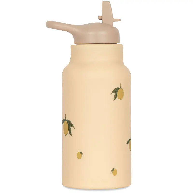 konges sløjd siliconen drinkfles - lemon - 420 ml