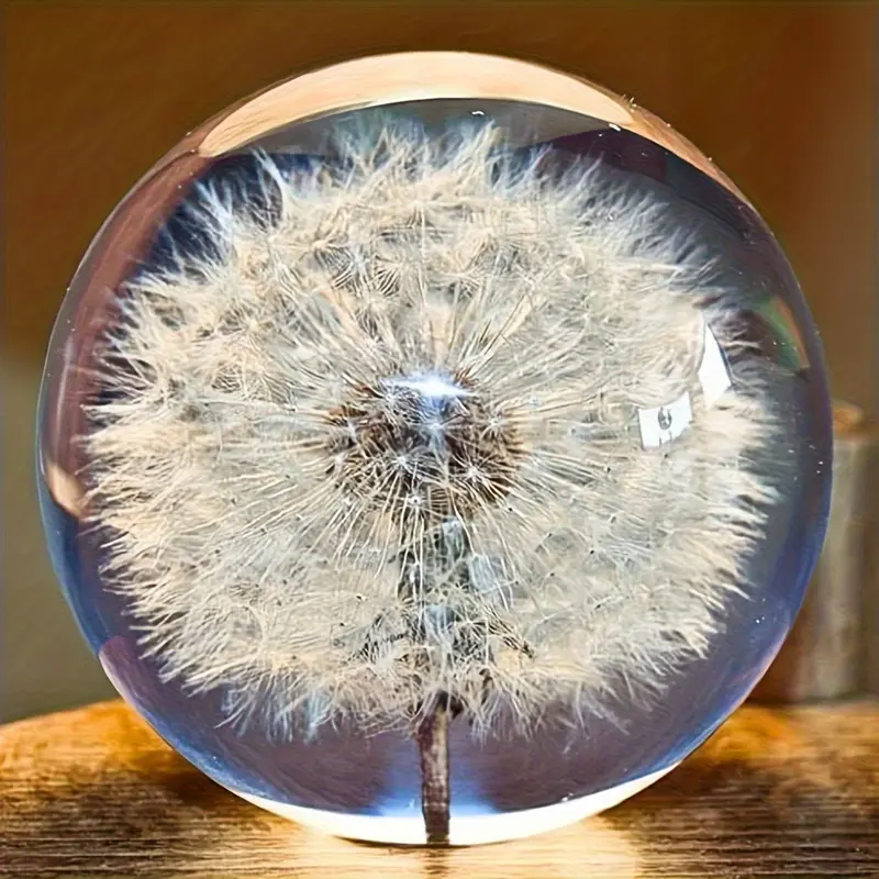 Kora Art Deco Kristallen Bol - Glas met Paardenbloemdecor, Onderhoudsvrij