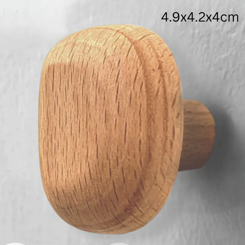 Koraal Kledinghaak - Massief Hout, Kiezelvormig Design