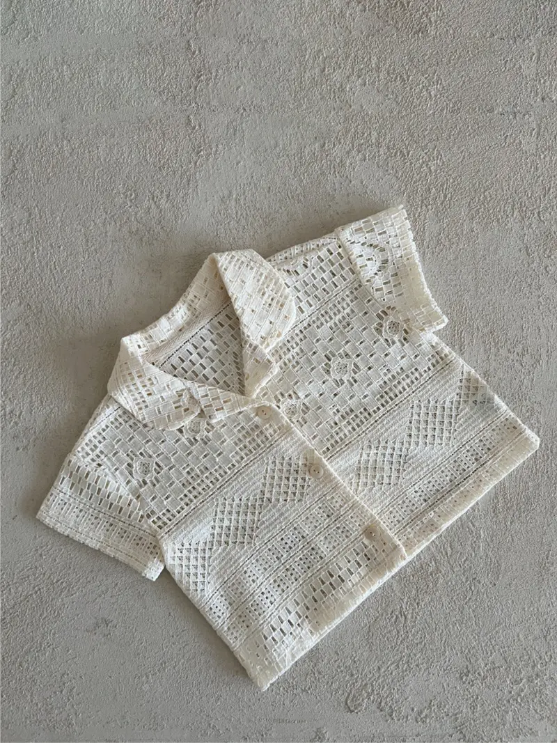 LaceWhimsy™ – Gehaakte Zomerblouse van Katoen – Elegante Baby Blouse
