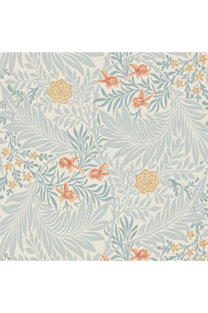 Larkspur Wallpaper - Slate/Russet