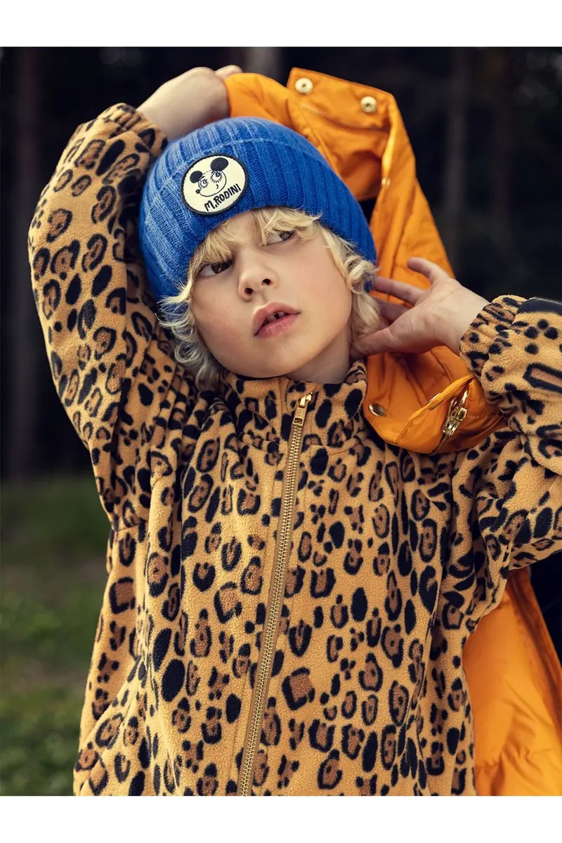 Leopard fleece jacket - Beige