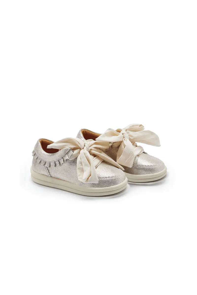 Lexley Sneakers - Silver Metallic Leather