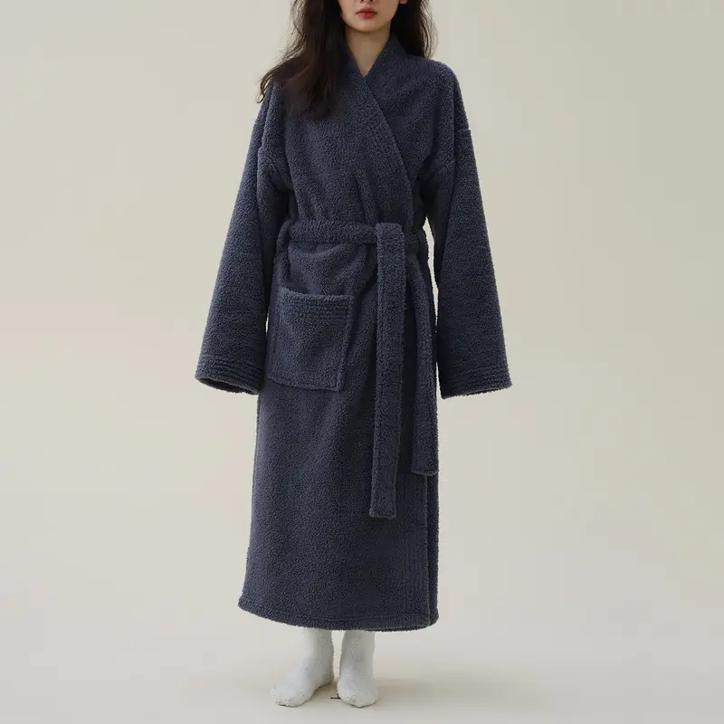 Liora Badjas Dames - Dikke Fleece, Luxe Kimono Pasvorm