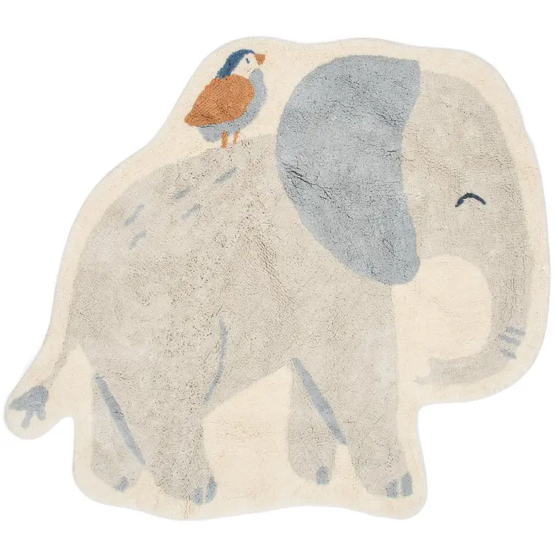 little dutch vloerkleed safari friends - olifant - 110x120 cm