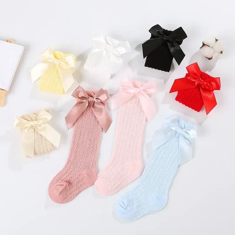 LittleCharm – Zacht & Stijlvol – Meisjes Kniekousen met Strik