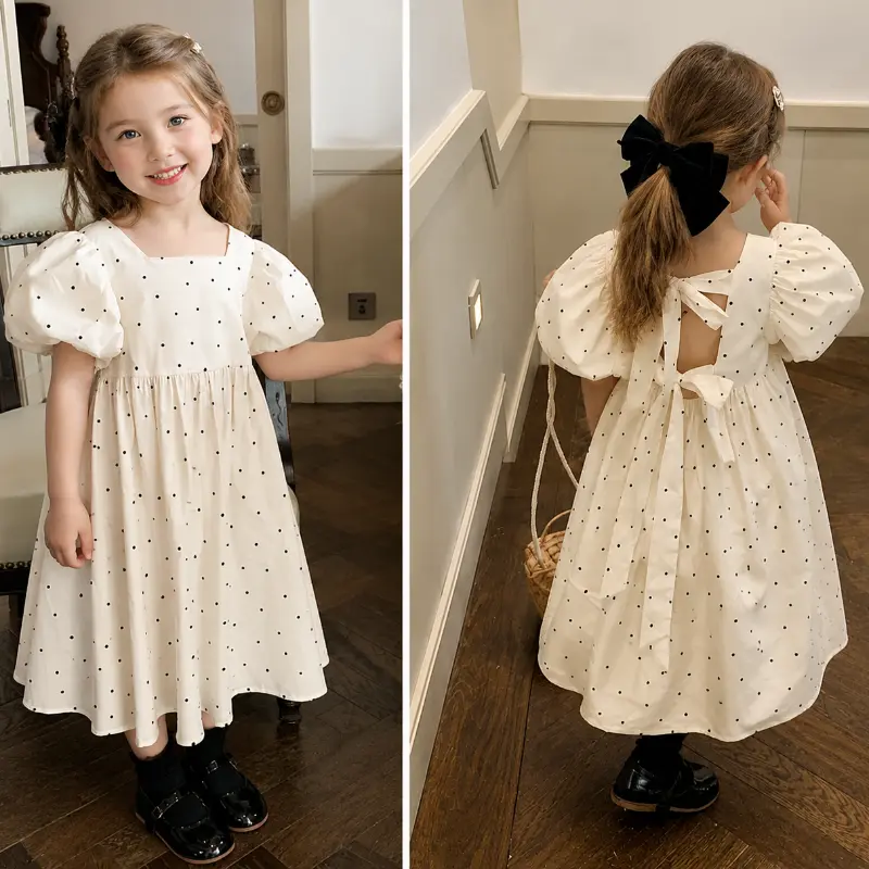 LittleTwinkle – Zacht & Comfortabel – Kinderjurk Met Dubbele Strikken