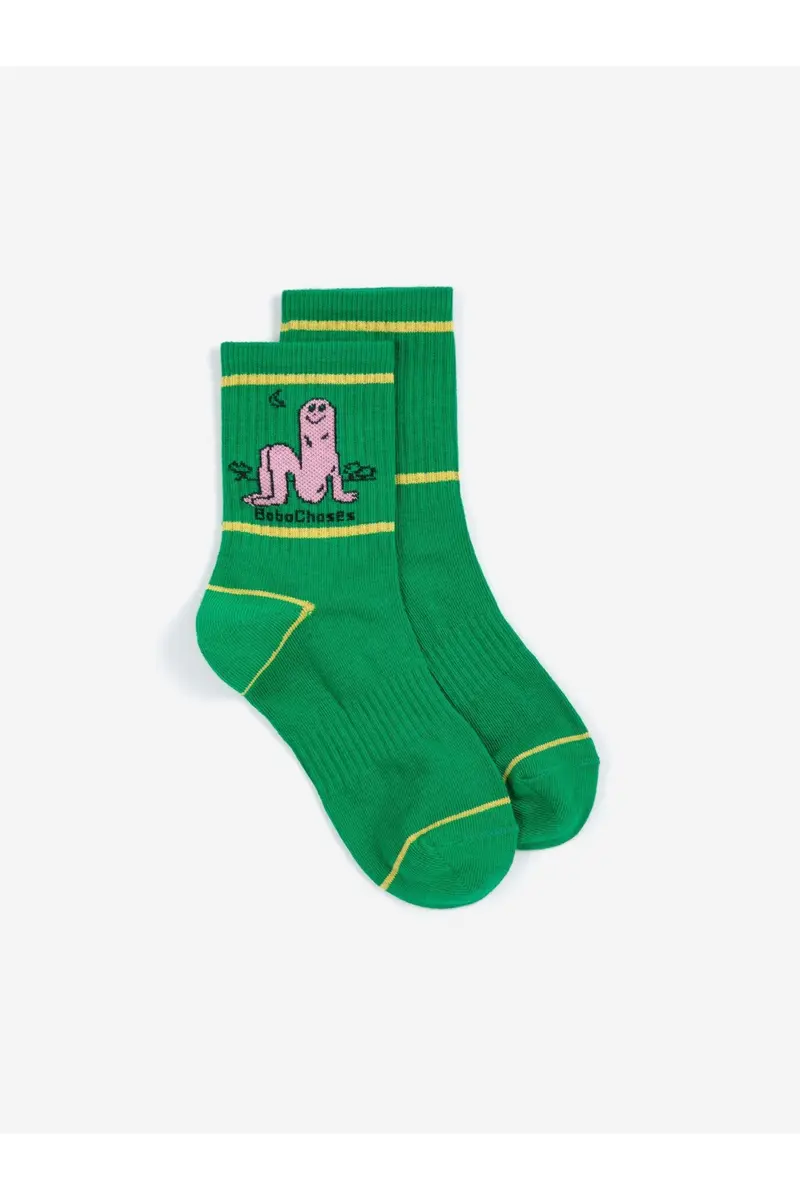Long Puff short socks - Green