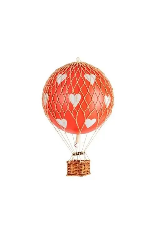 Luchtballon Travels Light - Red Hearts
