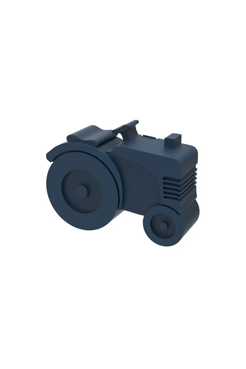 Lunch box 2 compartimenten tractor navy
