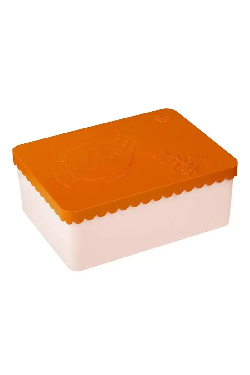 Lunch box 3 compartimenten fish orange+light pink