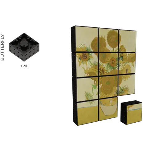 Magnetische Bouwblokken Zonnebloemen (12 stuks)