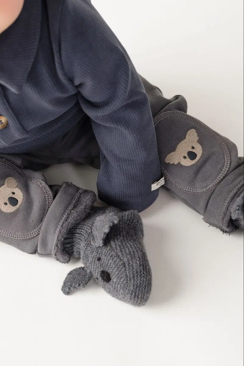 Maicer Merino Wool Booties | Koala - Cloudy Grey Melange