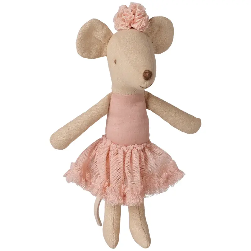 maileg knuffelmuis ballerina grote zus - light heather - 13 cm