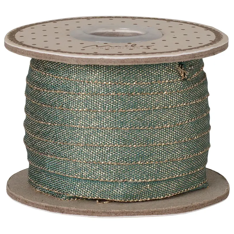maileg lint - green gold - 25 m