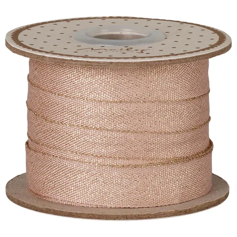 maileg lint - light rose gold - 10 m