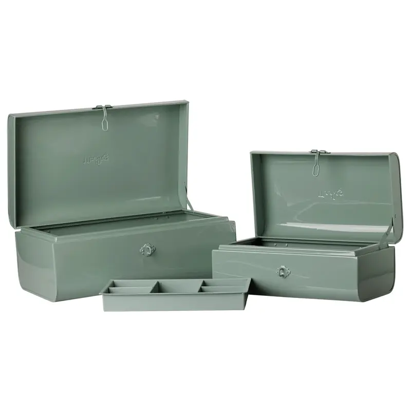 maileg opslagkistje - dark mint - 2st