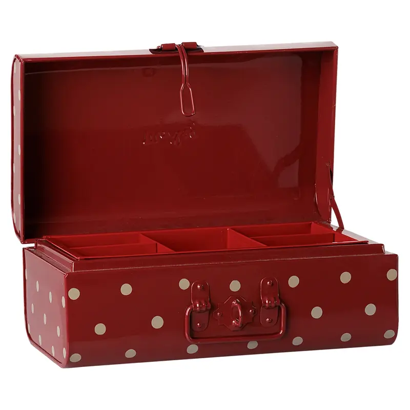 maileg opslagkistje - dark red - 35 cm