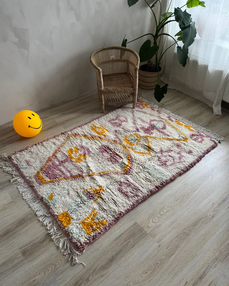 Marokkaans handgemaakt vloerkleed 105 x 158 cm