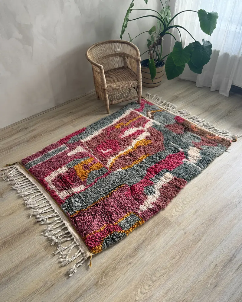 Marokkaans handgemaakt vloerkleed 107 x 151 cm