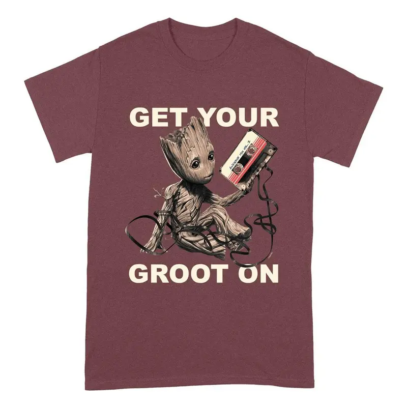 Marvel Guardians of the Galaxy Vol. 2 “Get Your Groot On” T-Shirt – Red Graphic Tee