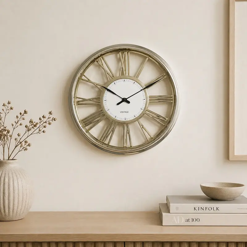 Masima Gold Roman Numeral Wall Clock