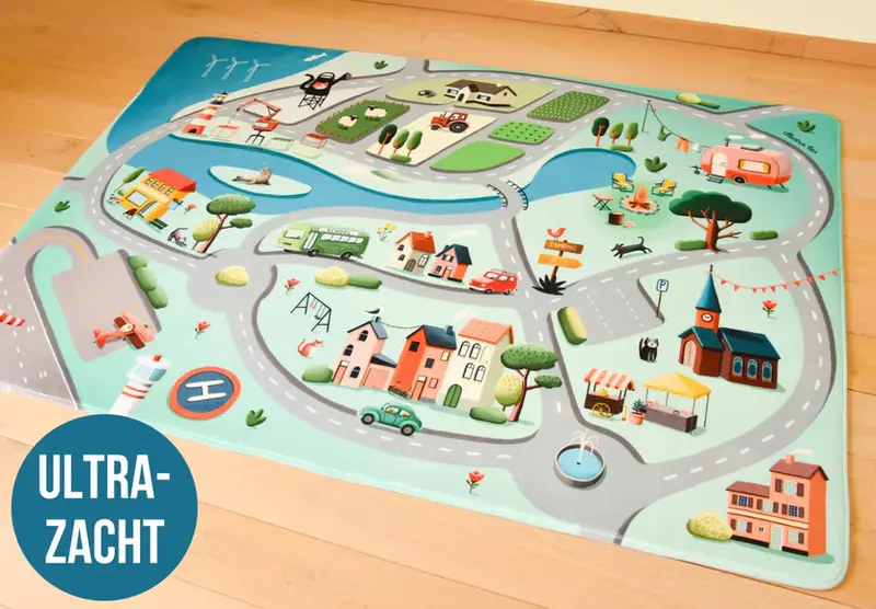 Mats & Joy Speelkleed - Thema Roadtrip Auto (130x180cm) ALLEEN IN DE WINKEL
