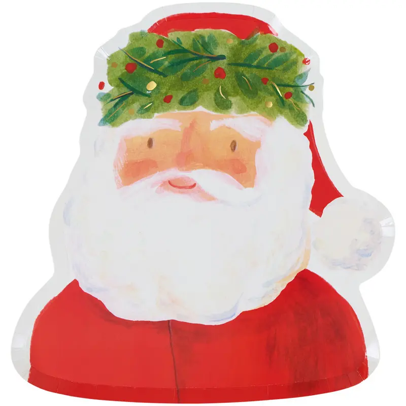 meri meri bordjes kerstmanhoofd - 8st