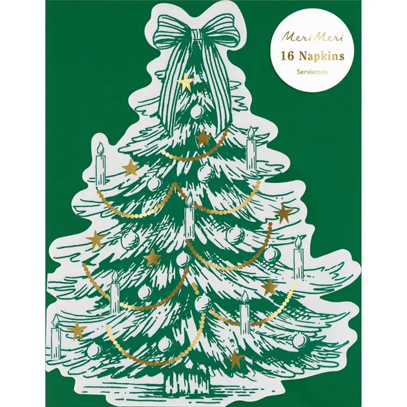 meri meri servetten kerstboom toile de jouy - 16st