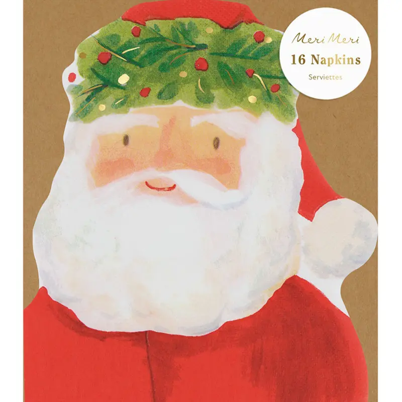 meri meri servetten kerstman - 16st