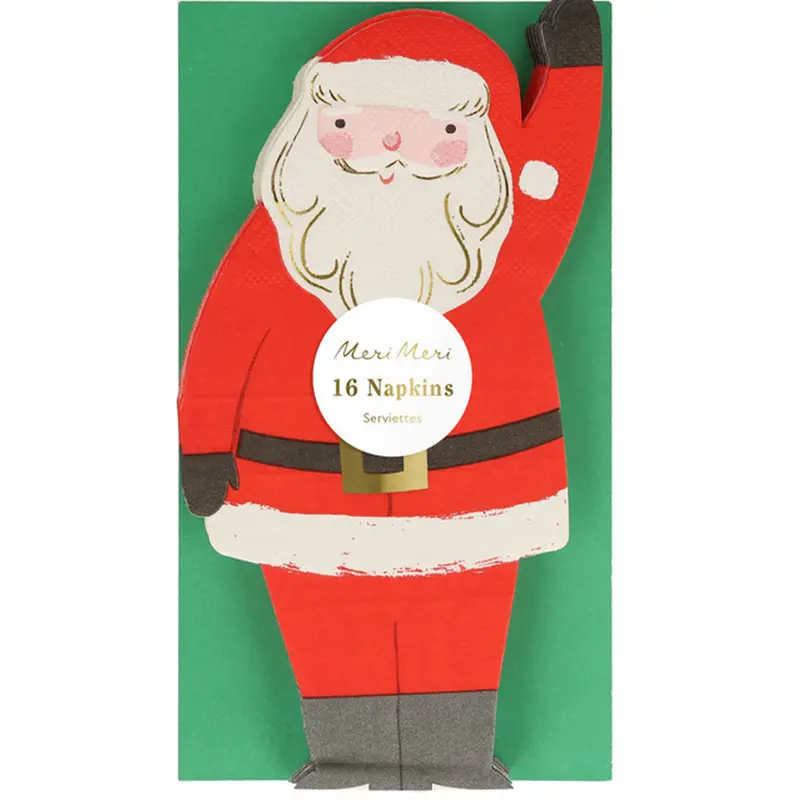 meri meri servetten kerstman jolly christmas - 16st