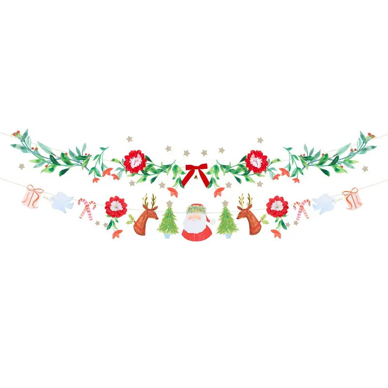 meri meri slingerset takjes en kerstfiguren