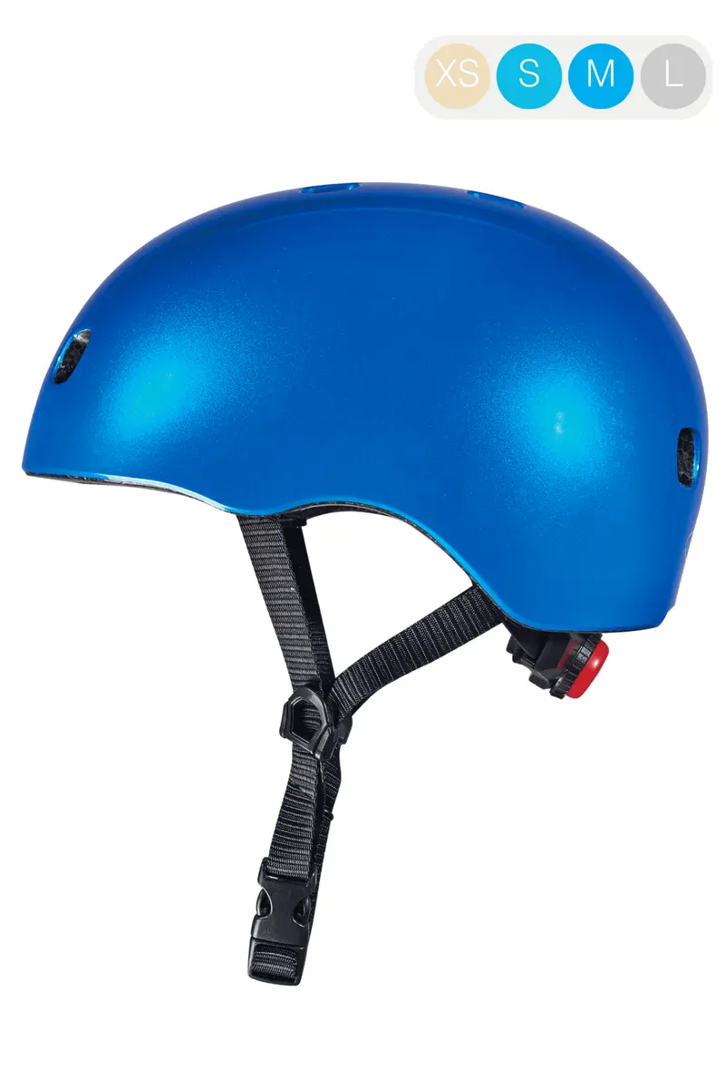 Micro Helm Dark Blue Metallic LED