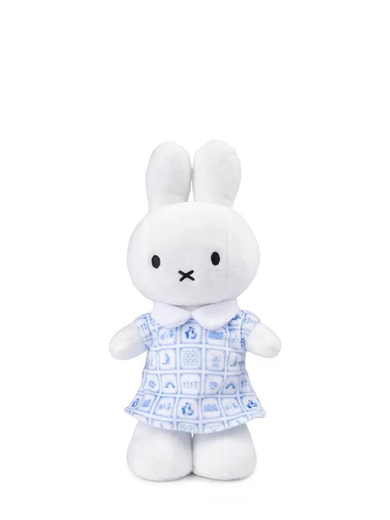 Miffy Delft Blue dress 23 cm - 9'' | White / Blue