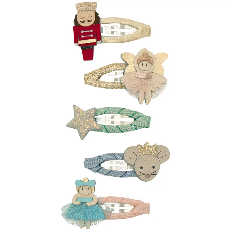 mimi & lula haarspeldjes nutcracker - multi - 5st