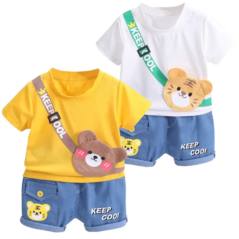 Mini Fashion™ - Dierenprint - Katoenen Kledingset