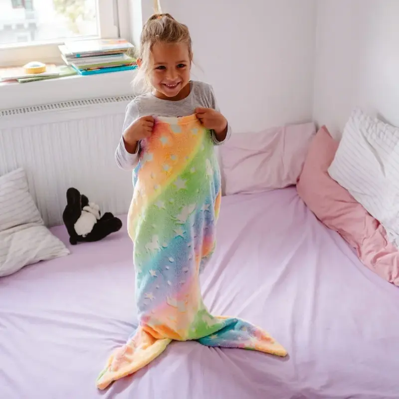 Mini Fashion™ - Glow in the Dark - Zeemeermin Slaapzak