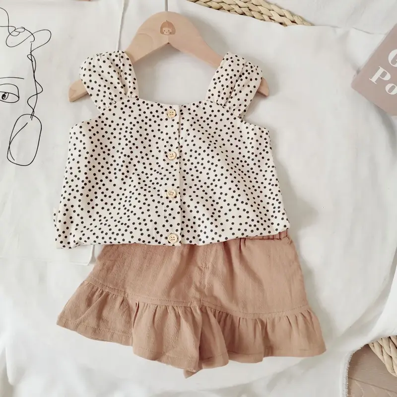 Mini Fashion™ - Katoenen zomerset voor meisjes