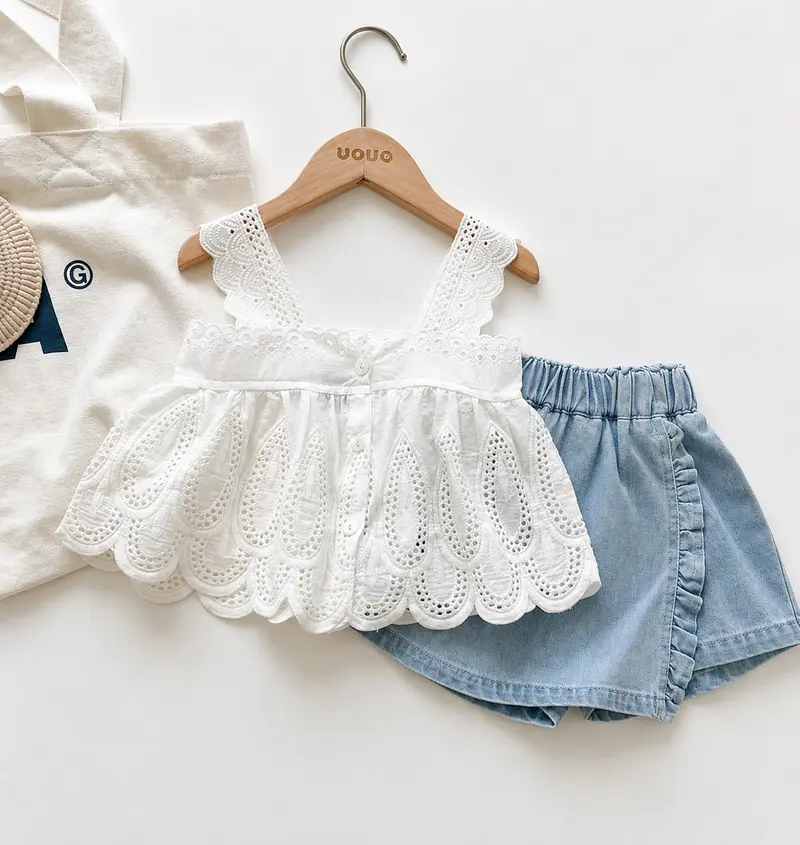 Mini Fashion™ - Schattige Meisjes Kantensetje