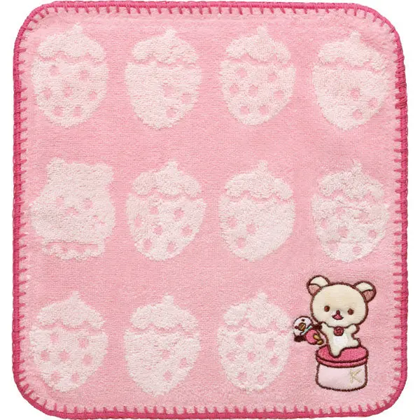 Mini Handdoekje 25 cm x 25 cm - Korilakkuma - Full of Strawberry Day