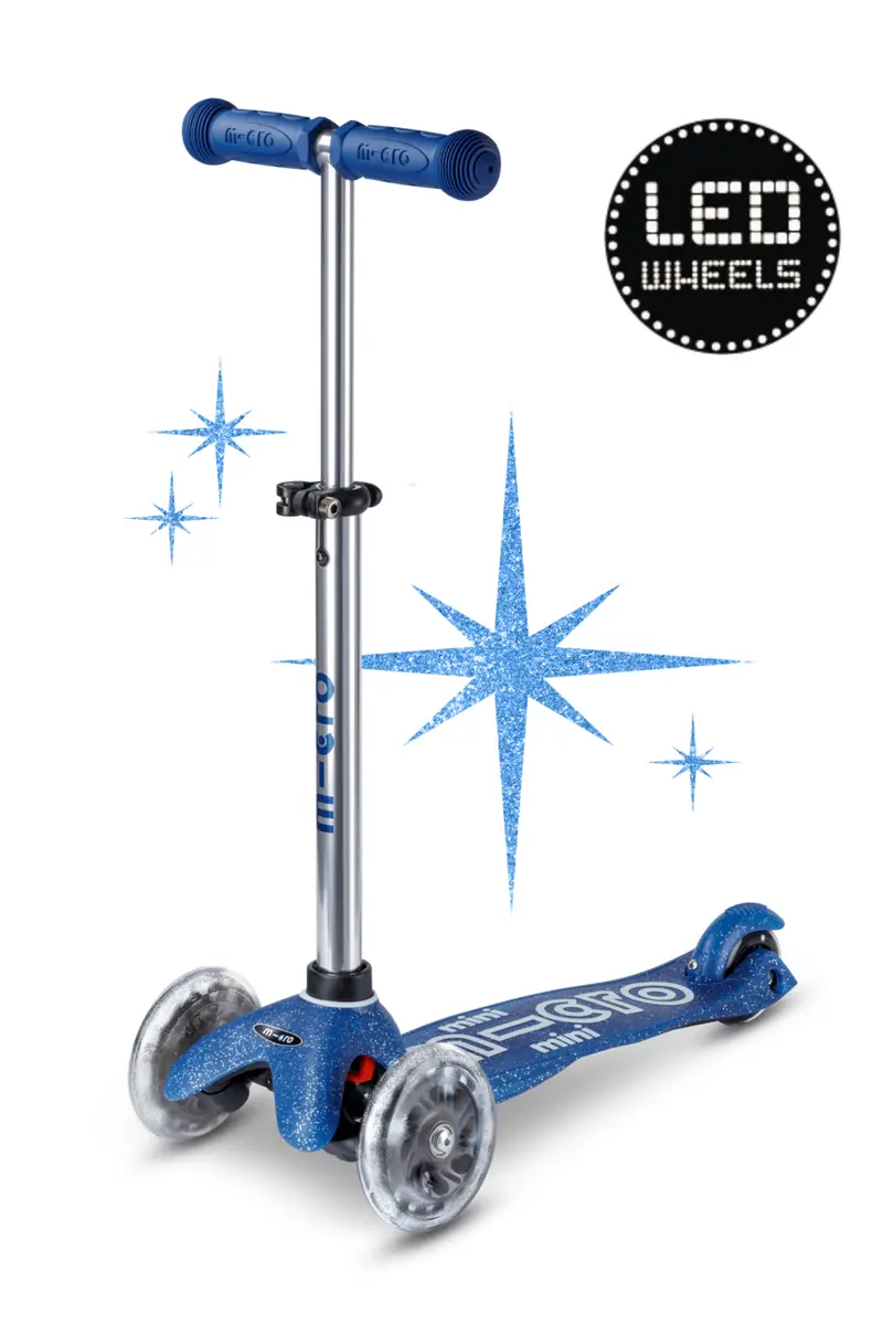 Mini Micro Step Deluxe Glitter LED Blue
