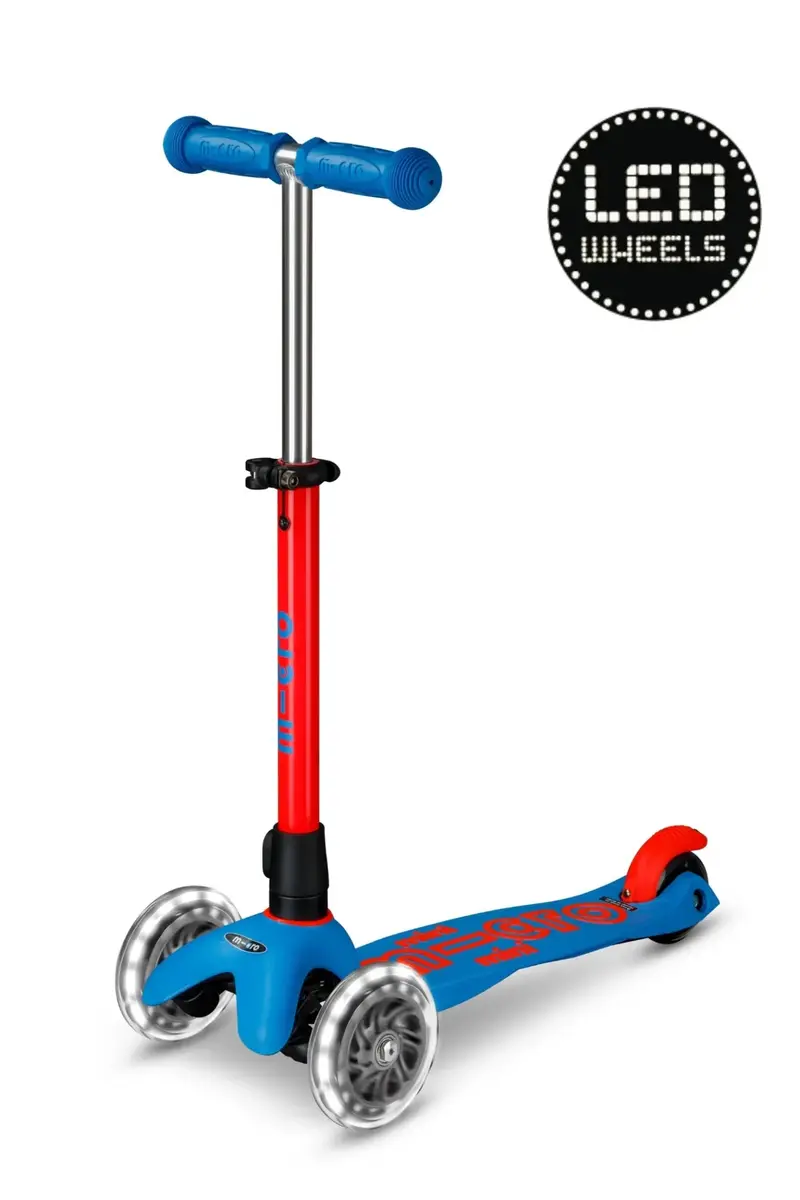 Mini Micro step Deluxe LED Neon Blauw/Rood