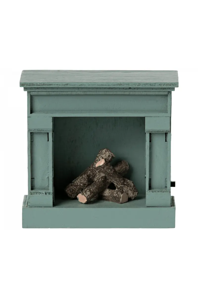 Miniature Fireplace - Vintage Blue
