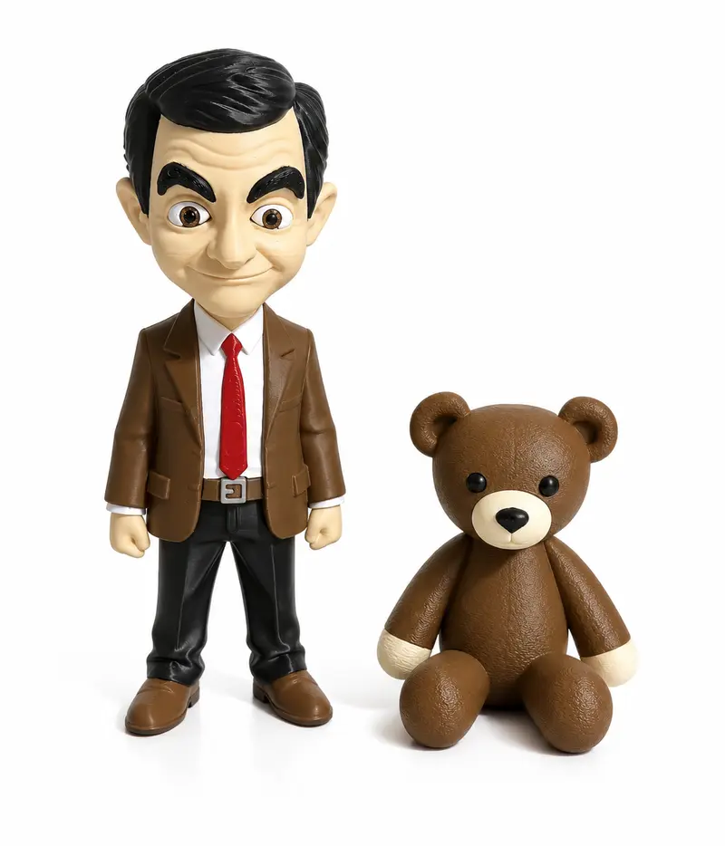 Mr Bean & Teddy Figurines