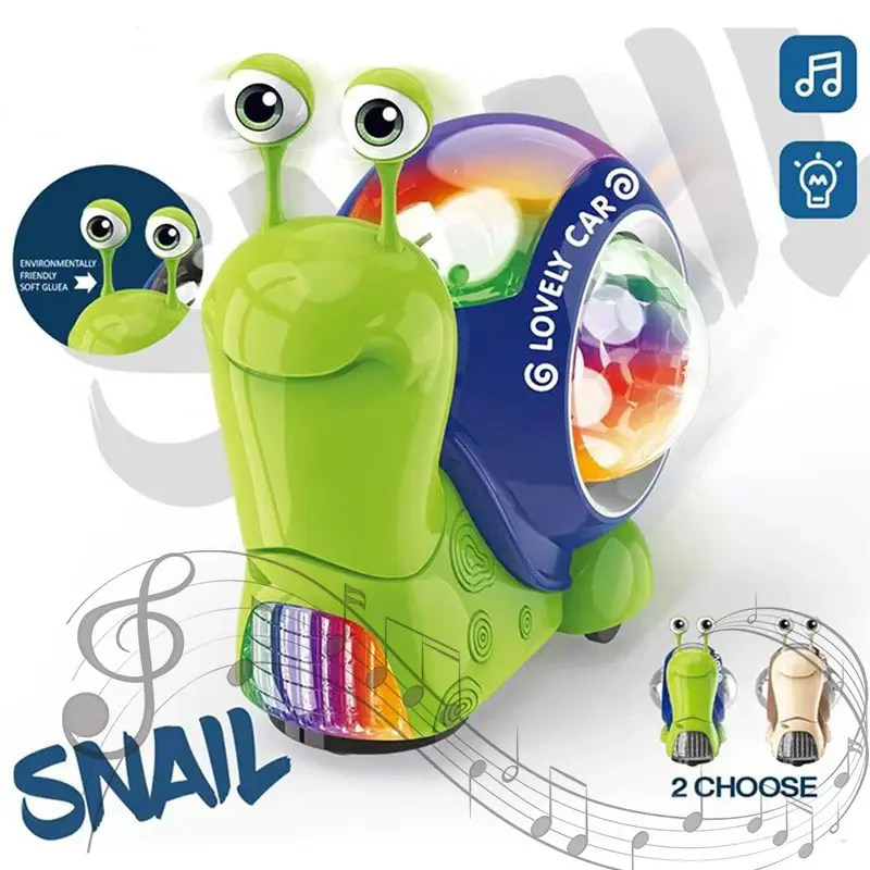 Music Snail™ - Lichtgevend Speelmaatje - Speelgoed Slak & Krab